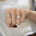 1.76 carat Radiant Cut Lab Diamond Double Prong Three-Stone Ring lifestyle