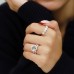 2.78 carat Round Lab Diamond Double Edge Halo Ring lifestyle