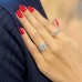 1.51 carat Radiant Cut Diamond Halo Engagement Ring lifestyle