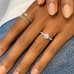 1.01ct Round Diamond Three-Row Band Engagement Ring lifestyle
