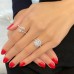 1.91 carat Cushion Cut Diamond Halo Engagement Ring lifestyle