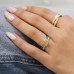 3.02 carat Yellow Radiant Cut Diamond Three-Stone Ring lifestyle