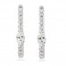Marquise Diamond Huggie Earrings front