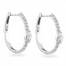 Marquise Diamond Huggie Earrings side