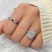 2.02 carat Radiant Cut Diamond Halo Engagement Ring lifestyle