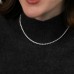 11.75 Carat Oval Shape Lab Diamond Tennis Necklace lifestyle