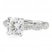 Cushion Moissanite Rose Gold Braided Band Ring wg