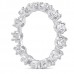 Oval Cut Diamond 'Snowflake' Eternity Band side view