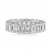 6.55ct Emerald Cut Diamond Shared Prong Eternity Band flat