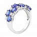 Oval Sapphire and Round Diamond Wedding Band profile
