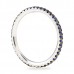Pave Sapphire Black Rhodium Gold Eternity Band side