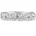 Antique Cushion Cut Moissanite Eternity Band flat