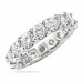 3.6ct Round Diamond Platinum U-Shape Eternity Band angle
