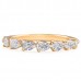 East-West Pear Shape Diamond Wedding Band front view