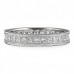 1.51 Carat Princess Cut Vintage Style Eternity Band flat