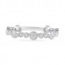 0.45ct Round Diamond Bezel Set Wedding Band wg