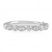 0.60ct Round Diamond In Marquise Bezel Wedding Band flat