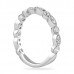 0.60ct Round Diamond In Marquise Bezel Wedding Band profile