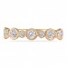 0.90 Carat Bezel Set Round Diamond Rose Gold Wedding Band flat