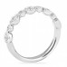 0.90 Carat Bezel Set Round Diamond Rose Gold Wedding Band wg