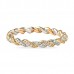 Diamond Two-Tone 14k Gold Braided Eternity Band flat