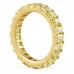 4.78 carat Radiant Cut Yellow Diamond Eternity Band profile