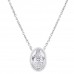 1.55 carat Oval Lab Diamond Bezel Pendant wg
