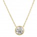 1.5 carat Round Lab Diamond Bezel Pendant yg